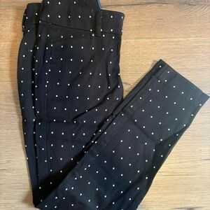 Old Navy Black Trousers with White Dots